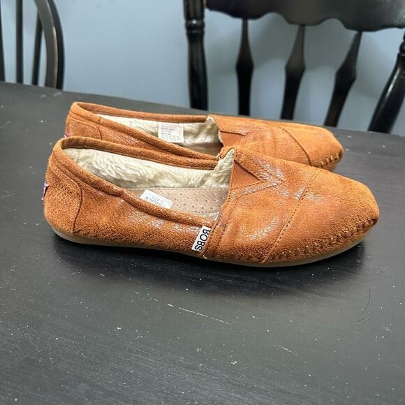 BOBS from Skechers Shoes - Bobs Faux Fur Lined Textile Upper Loafers Style 34996 Size 7.5